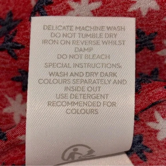 Boden red white & blue stars dress viscose POCKETS 3/4 sleeve shift size 8 8R - Picture 13 of 13